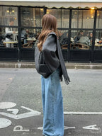 Striped Single Breasted Wool Coat image 3