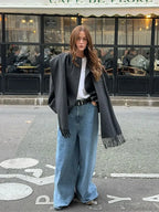 Striped Single Breasted Wool Coat image 2