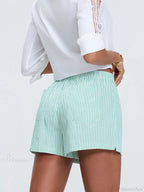 Striped Solid Mid Waist Short image 5