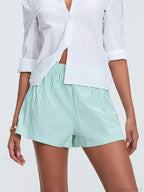 Striped Solid Mid Waist Short image 8