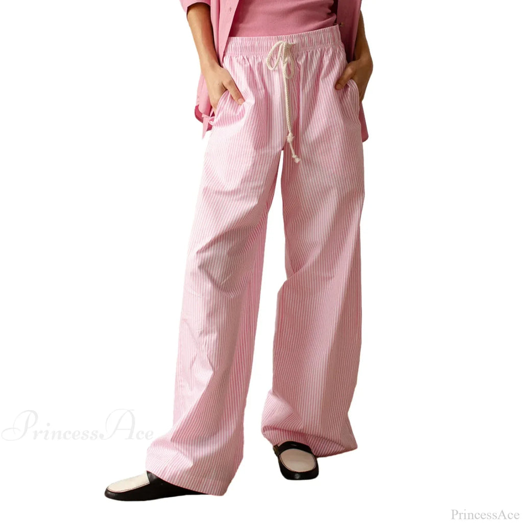 Striped Summer Loose Long Drawstring Pant image 9