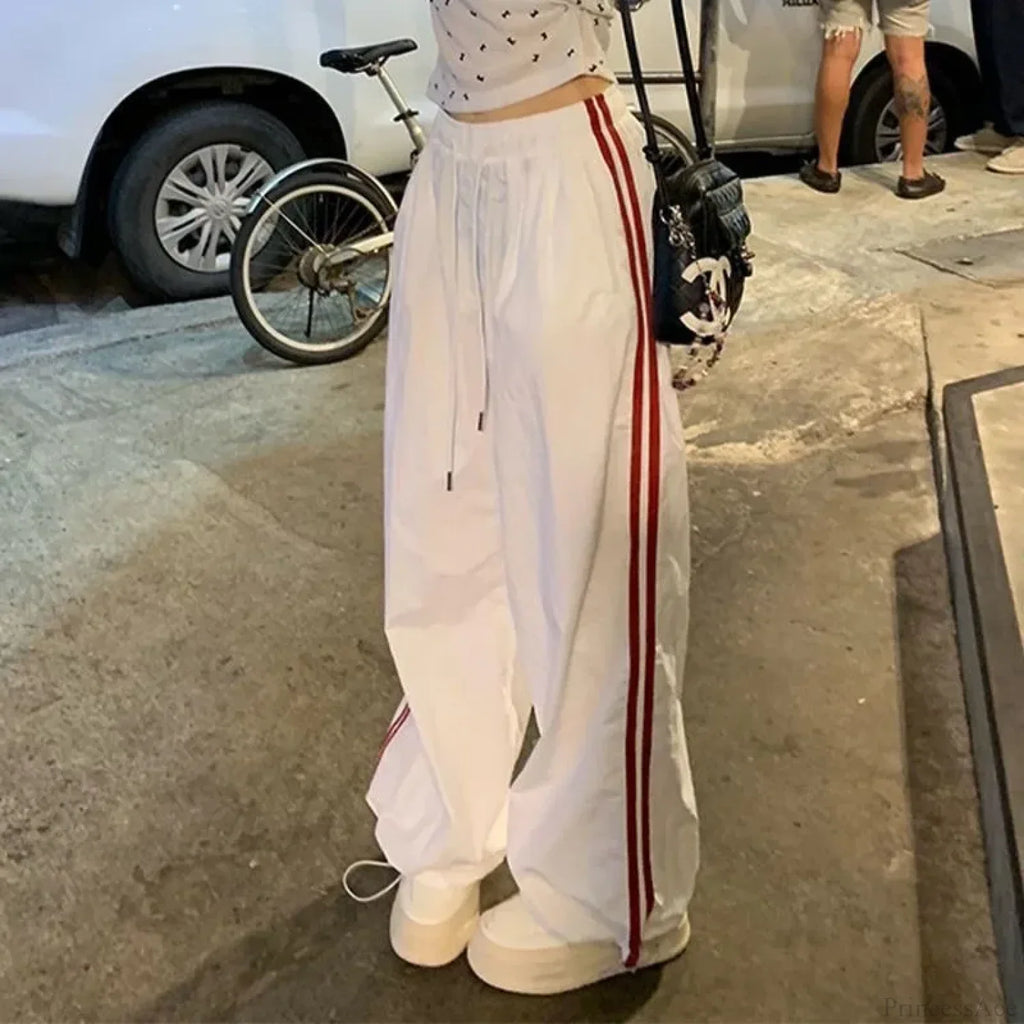 Striped Vintage Wide Leg Pants image 1