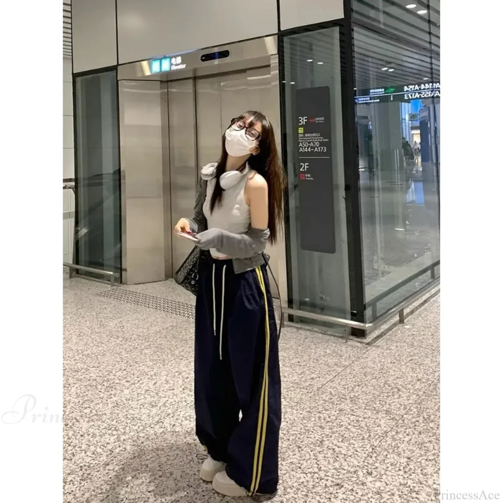 Striped Vintage Wide Leg Pants image 6