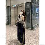 Striped Vintage Wide Leg Pants image 6