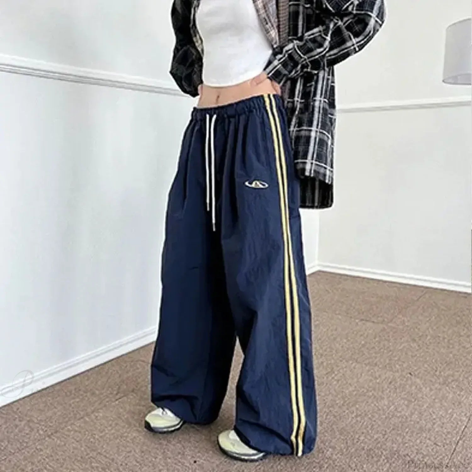 Striped Vintage Y2K Women Sweatpants Pants image 1