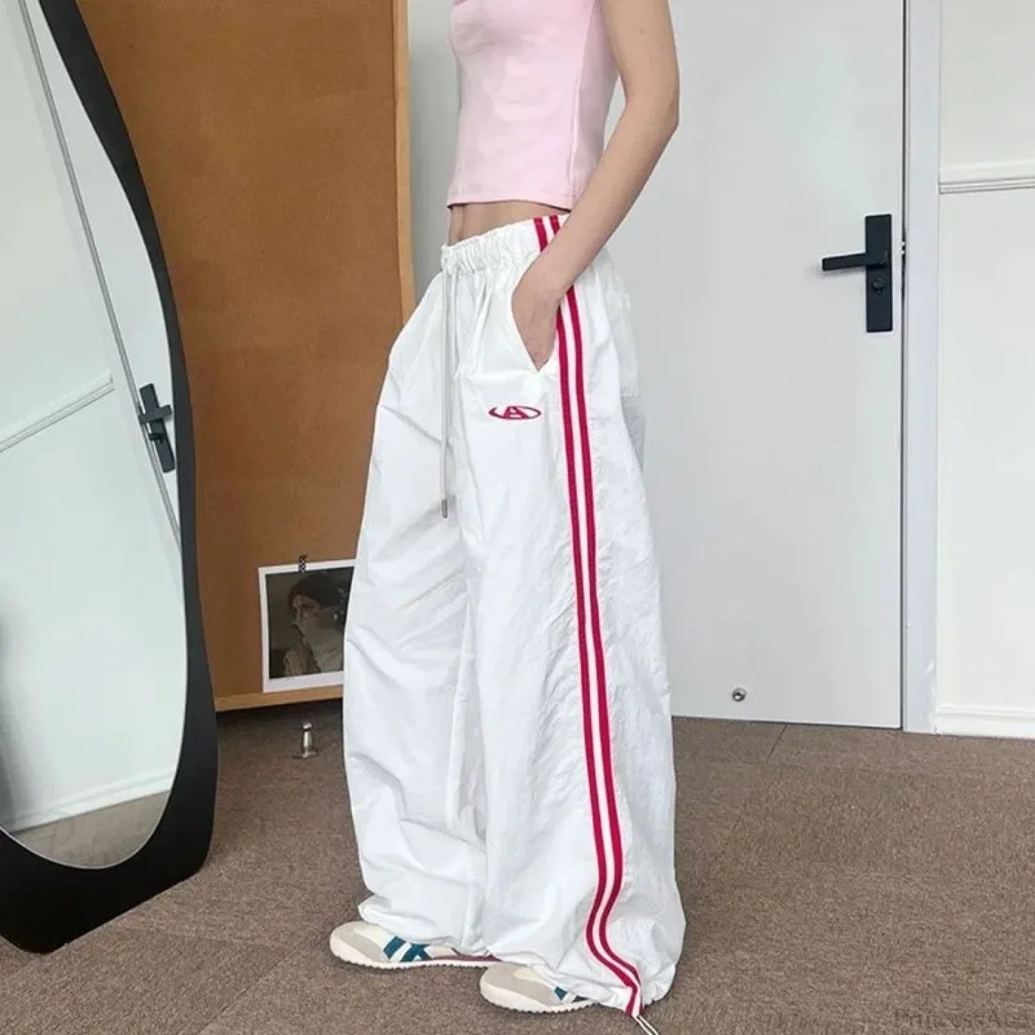 Striped Vintage Y2K Women Sweatpants Pants image 3