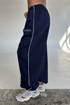 Striped Wide Leg Drapey Convertible Cuffed Pants image 11