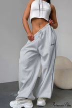 Striped Wide Leg Drapey Convertible Cuffed Pants image 9