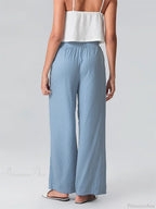 Striped Wide Leg Elastic Waist Loose Street Pant image 6