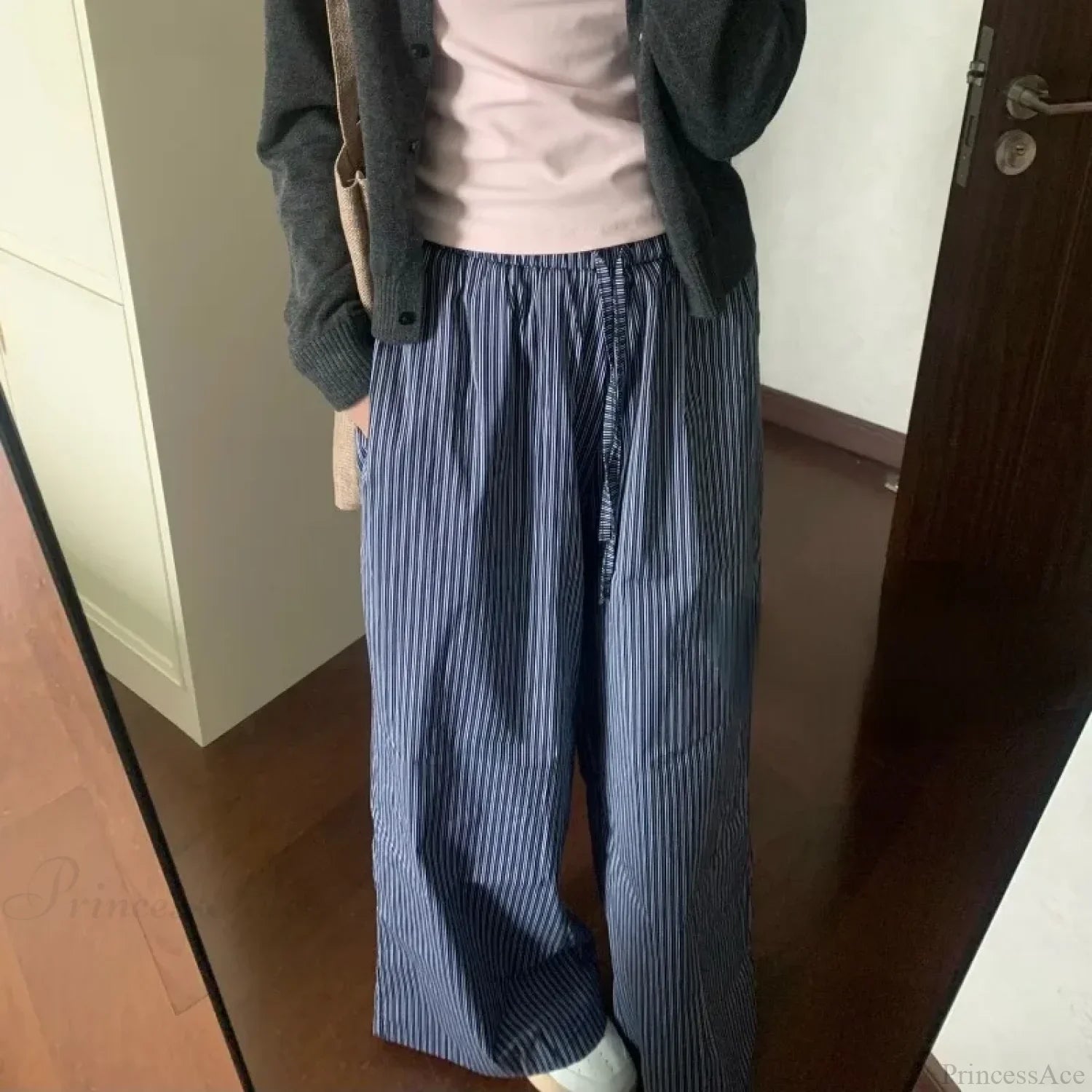 Striped Y2K Women Casual Elastic Pants image 3