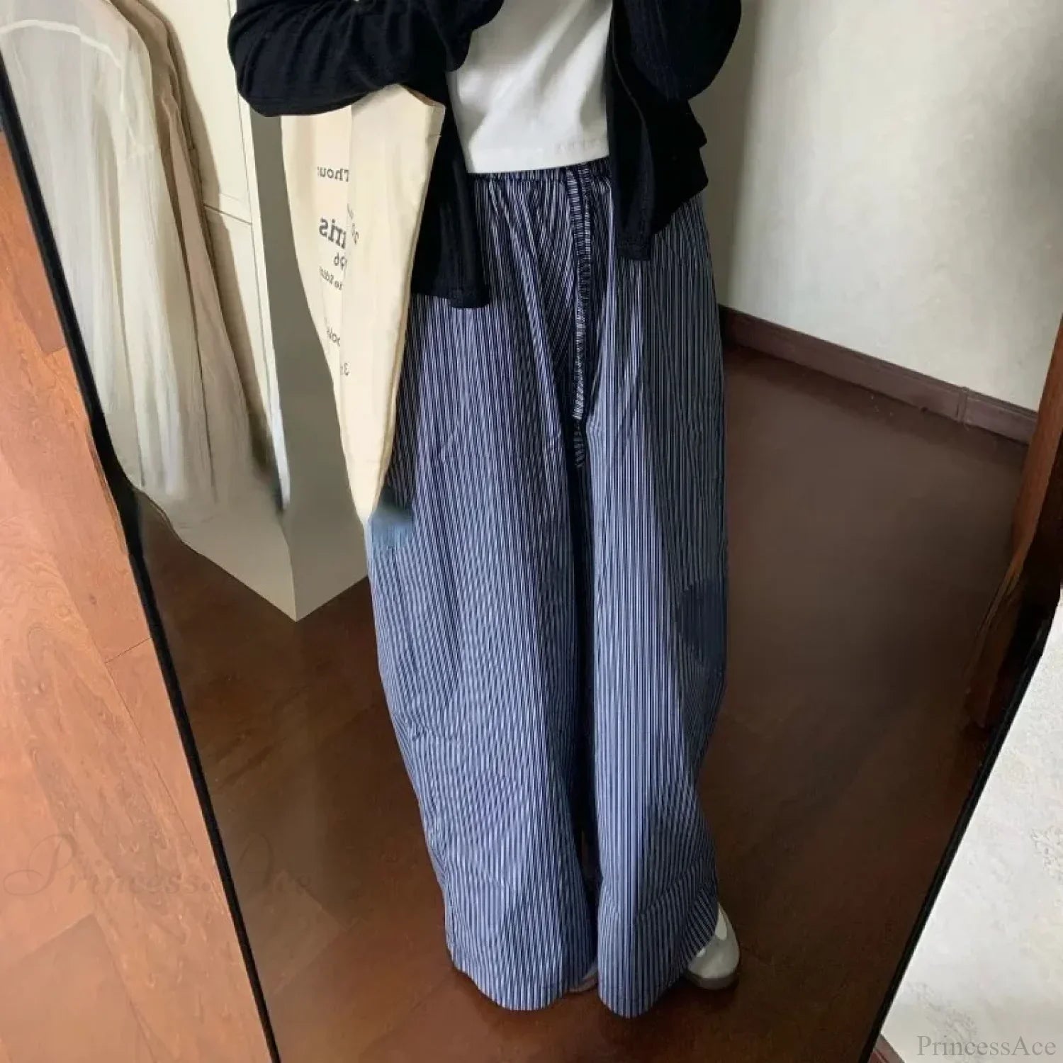 Striped Y2K Women Casual Elastic Pants image 6
