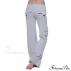 Strong Elastic Wide Leg Soft Sports Drawstring Straight Cargo Pants image 4