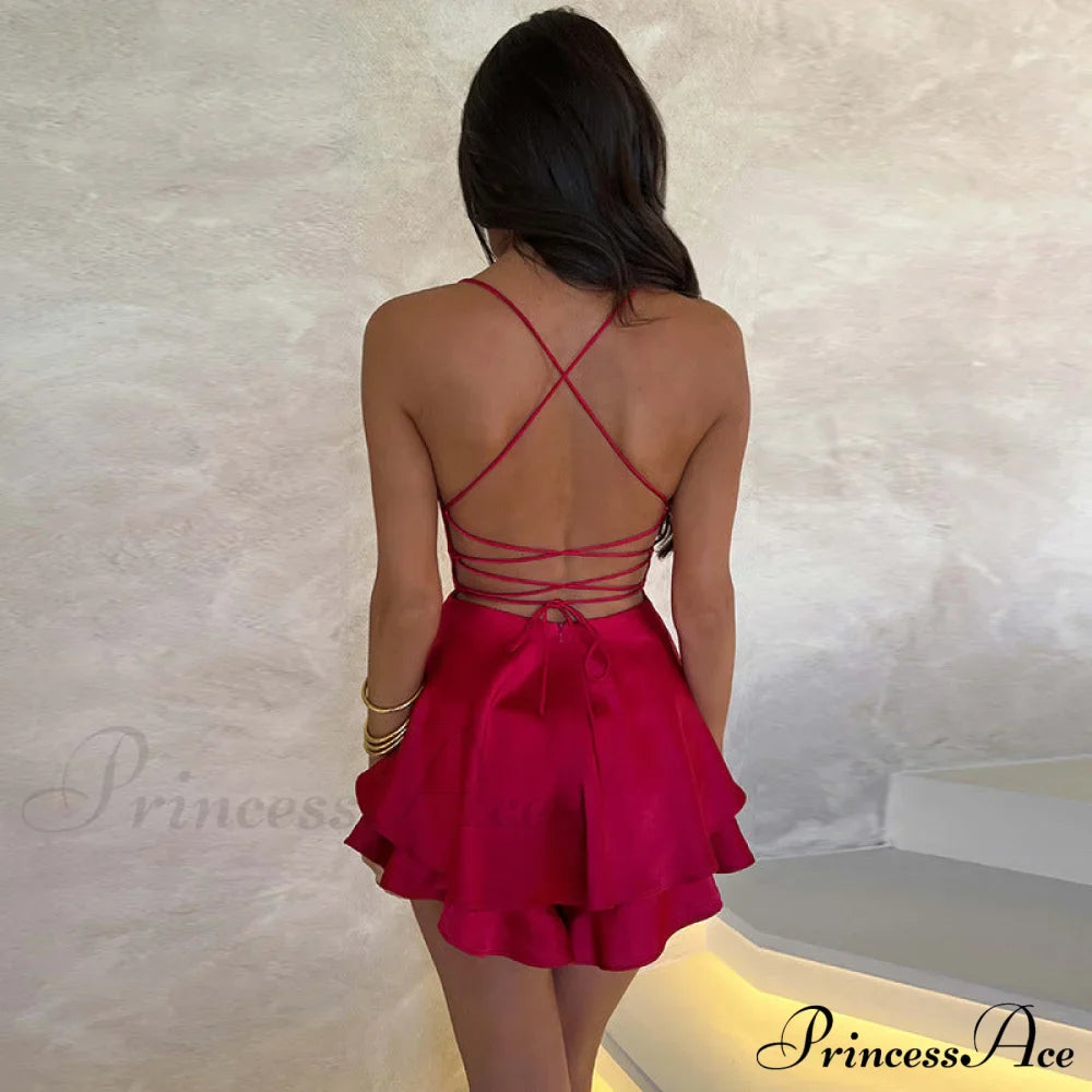Stunning In Stylish Satin Skater Dress image 6