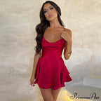 Stunning In Stylish Satin Skater Dress image 5