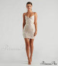 Stunning Iridescent Stylish Sequin Mini Dress image 2