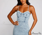 Style Icon Stylish Denim Mini Dress image 3