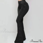 Stylish Flare Control Tummy Skin-Touch Skinny Women Wide Leg Flare Denim Trousers Jeans image 5