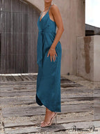 Stylish Unique Strappy Charming French Halter Midi Dresses image 2