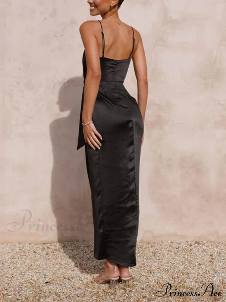Stylish Unique Strappy Charming French Halter Midi Dresses image 10