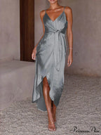 Stylish Unique Strappy Charming French Halter Midi Dresses image 12