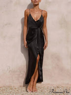 Stylish Unique Strappy Charming French Halter Midi Dresses image 9
