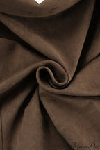 Suede Belted Blazer Collar Elegant Coat image 4
