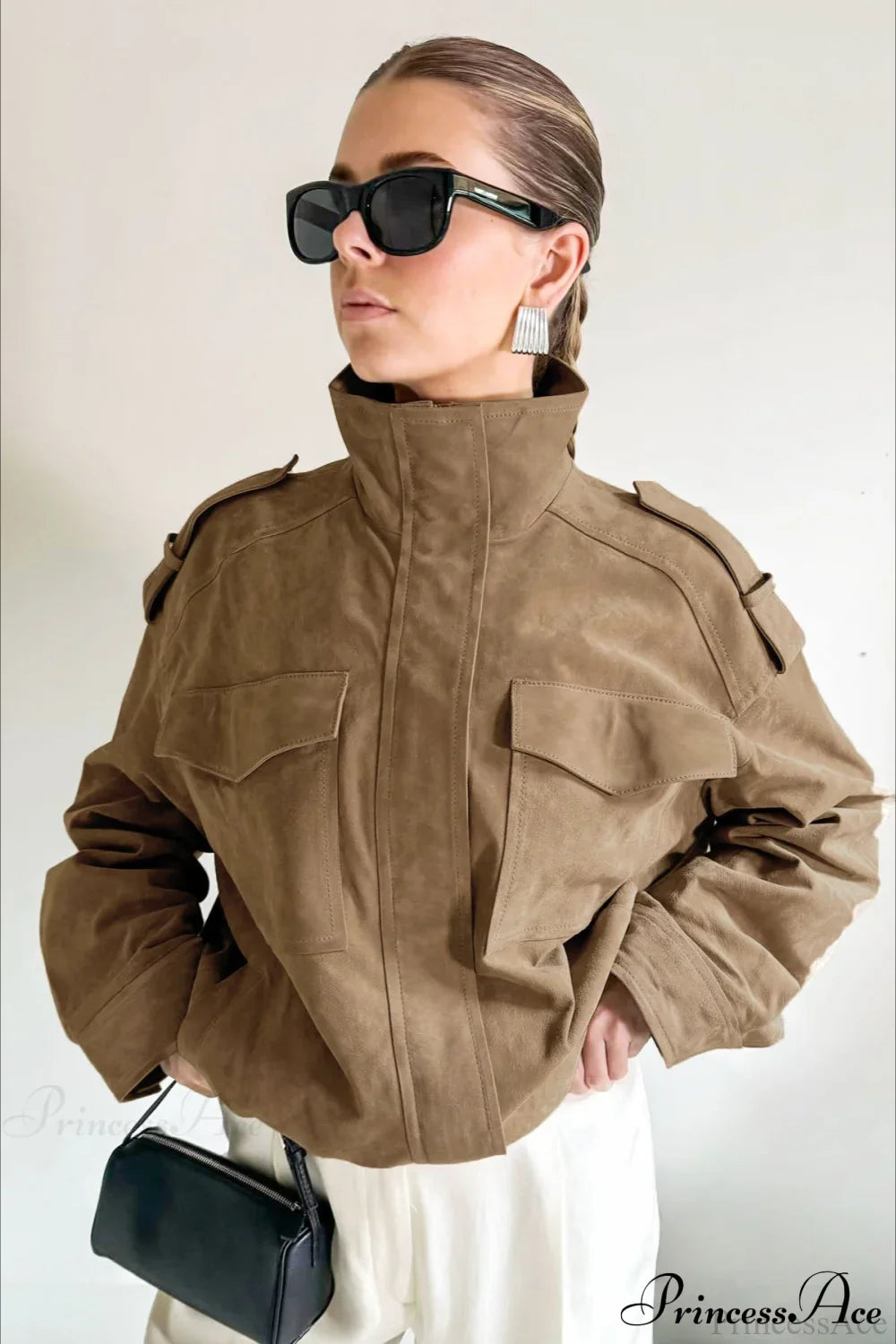 Suede Chic Retro Jacket Coat image 1