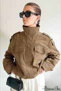Suede Chic Retro Jacket Coat image 1