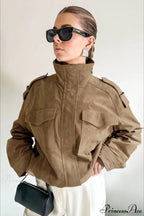 Suede Chic Retro Jacket Coat image 1