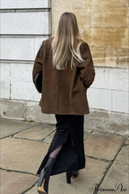 Suede Lapel Casual Blazer Coat image 4