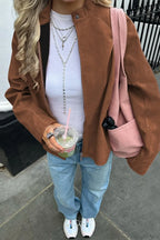 Suede Long Sleeve Elegant Casual Jacket image 7