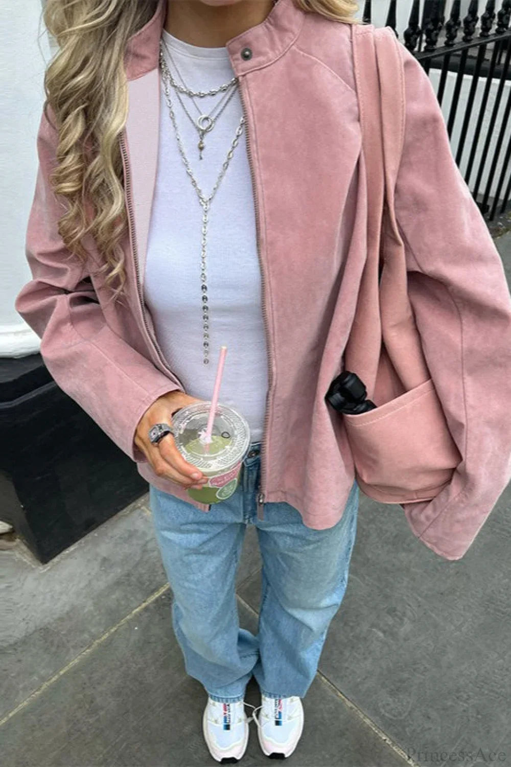 Suede Long Sleeve Elegant Casual Jacket image 2