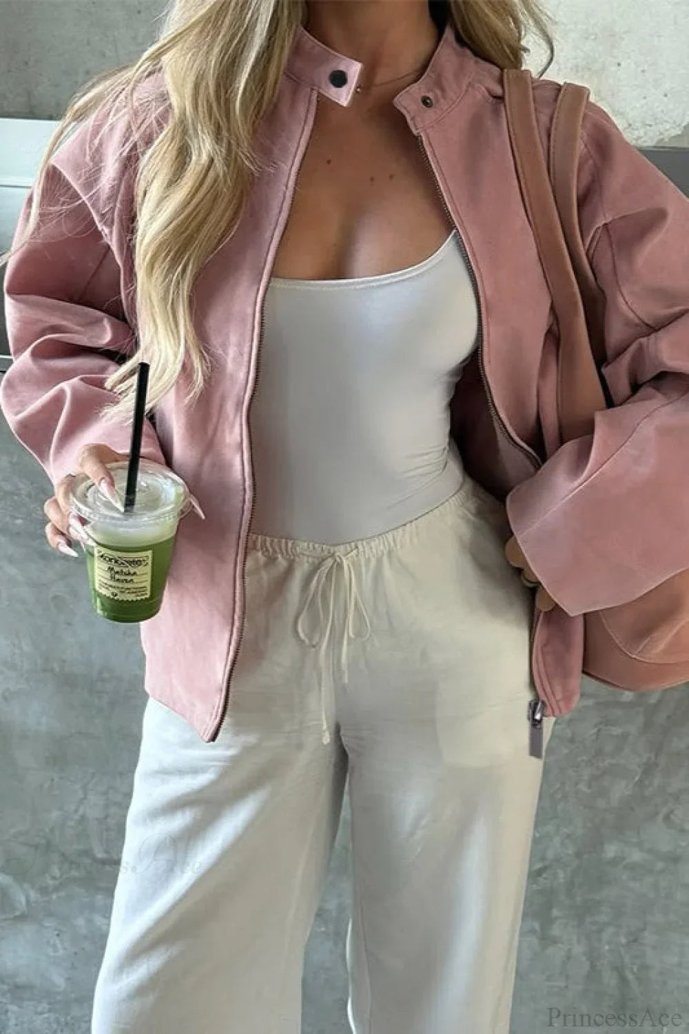 Suede Long Sleeve Elegant Casual Jacket image 1