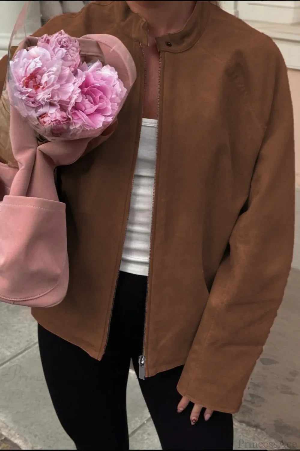 Suede Long Sleeve Elegant Casual Jacket image 6