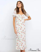 Summer Beach Sweet Dress with Puff Sleeves and Ruffles image 3