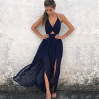 Summer Boho Maxi Halter Floral Dress image 2