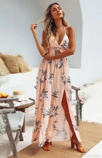 Summer Boho Maxi Halter Floral Dress image 5