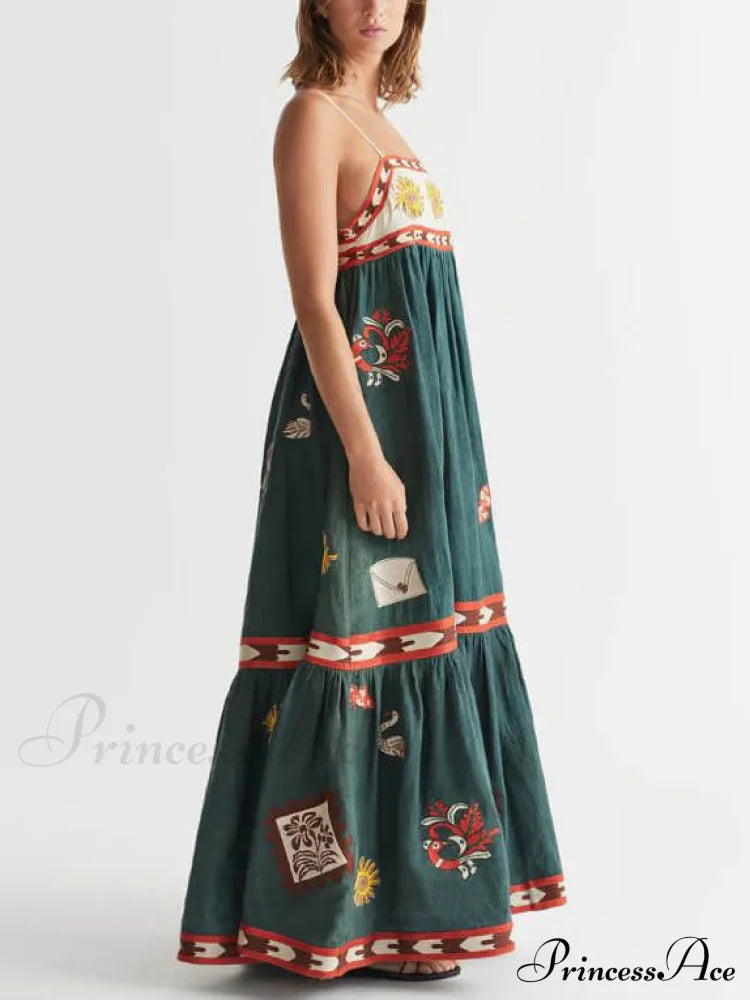 Summer Fun Unique Charming Printed Midi Dress image 3