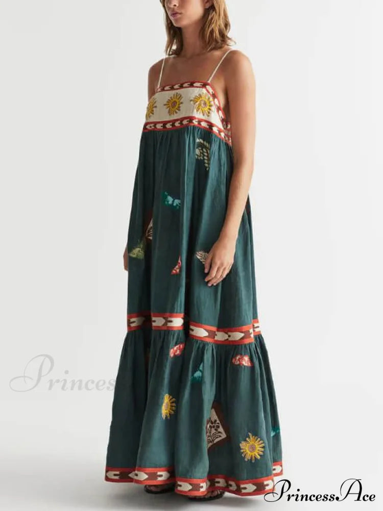Summer Fun Unique Charming Printed Midi Dress image 2