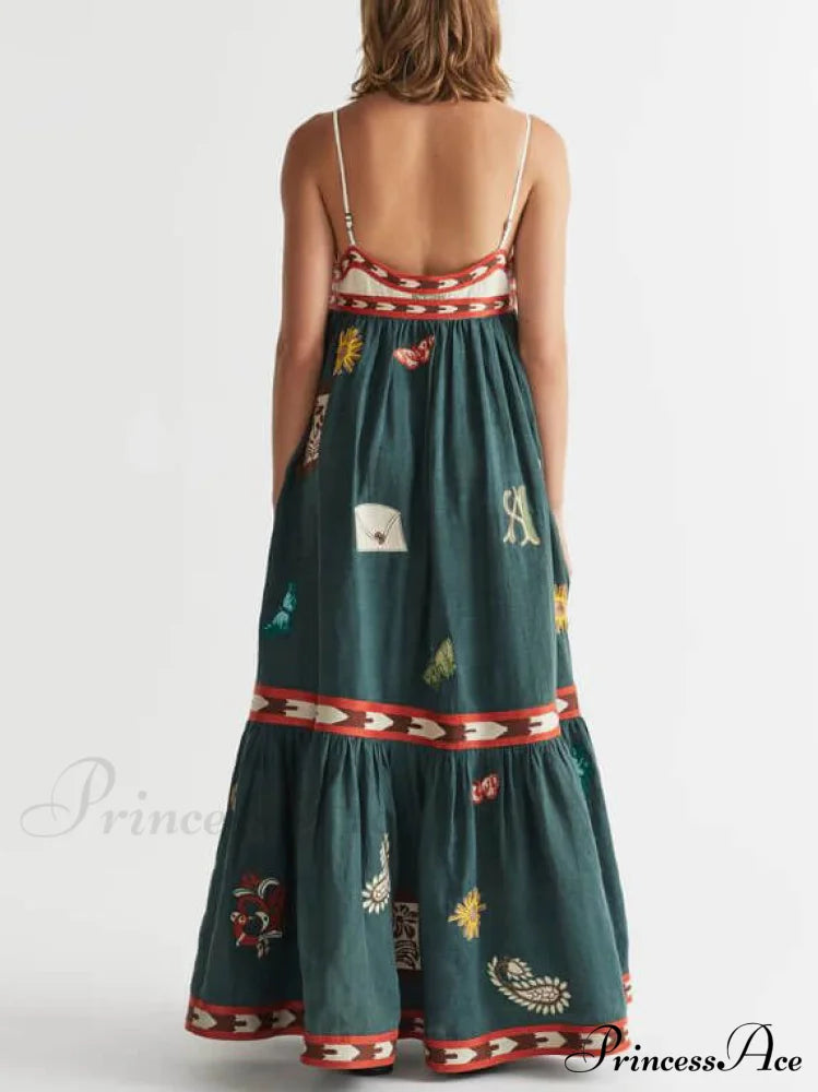 Summer Fun Unique Charming Printed Midi Dress image 4