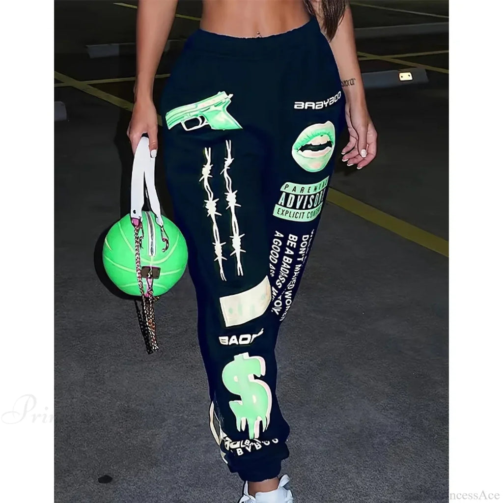 Summer Graphic High Waist Jogger Pants image 5