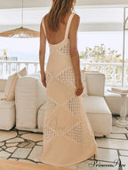 Summer Hollow See-through Charming Knitted Maxi Dress image 4