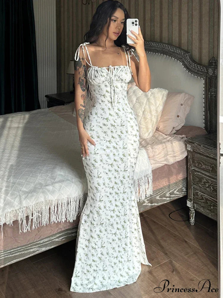 Summer Off Shoulder Lace Up Deep V Neck es Ladies Holiday Casual Long Woman Floral Dress image 3