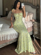 Summer Off Shoulder Lace Up Deep V Neck es Ladies Holiday Casual Long Woman Floral Dress image 6