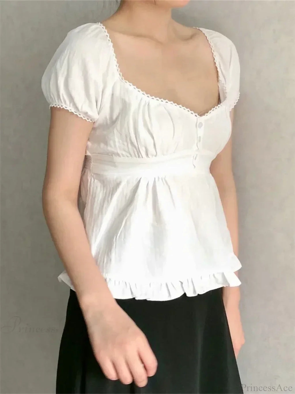 Summer Puff Short Sleeve Square Neck Blouse image 3