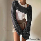Summer Sexy Long Sleeve Smock Knitted Crop Top image 4