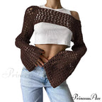 Summer Sexy Long Sleeve Smock Knitted Crop Top image 16