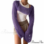 Summer Sexy Long Sleeve Smock Knitted Crop Top image 8