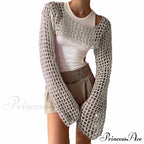 Summer Sexy Long Sleeve Smock Knitted Crop Top image 11