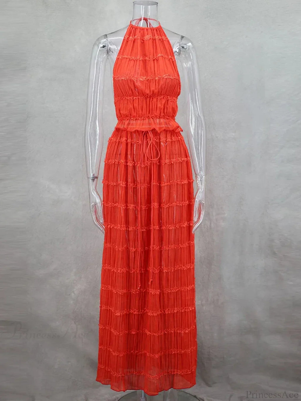 Summer Sexy Sleeveless Backless Top High Waist Skirt Beach Party Dress image 11
